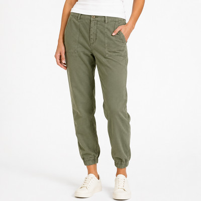 Frank & Eileen Jameson Flax Blend Jogger Womens Size 12 Travel Minimalist USA