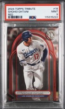 Shohei Ohtani 2024 Topps Tribute #18 RED numbered /10 PSA 9 MVP WS CHAMPS