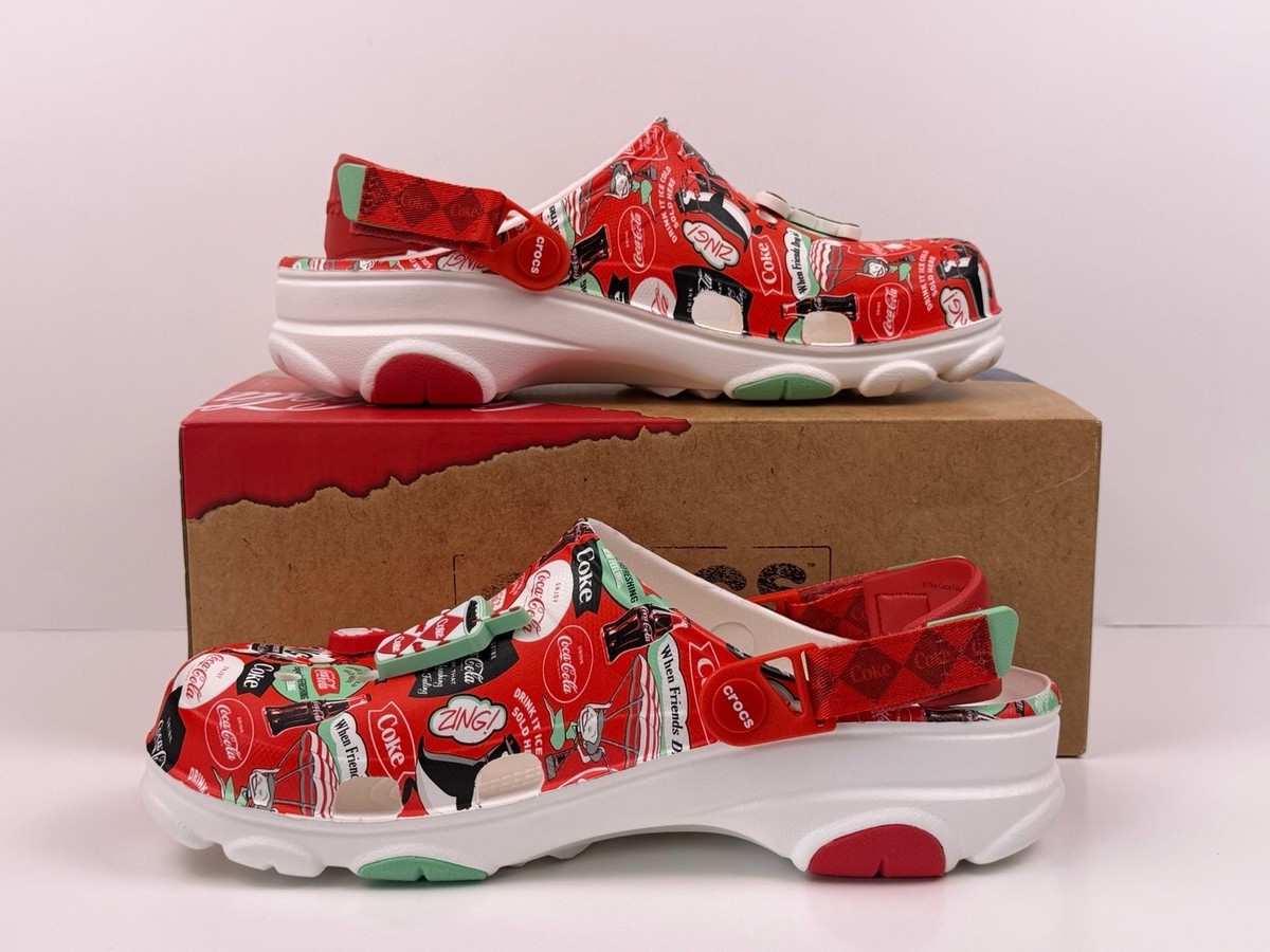 Crocs Coca Cola All Terrain Clogs Size 9 Men\'s / 11 Women\'s White/Red 209312-100 New CROCS Unisex COCA COLA ALL-TERRAIN CLOG Red WHITE Men 9  main image 2