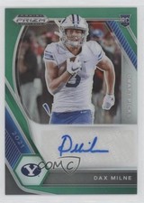 2021 Panini Prizm Draft Picks Green Dax Milne #DPA-DMI Auto 0ns7