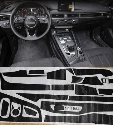 Dekorleisten Interieurleisten Carbon Folien Set passend für Audi A4 B9 16-19