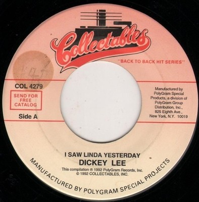 Dickey Lee / The Angels  - I Saw Linda Yesterday / Thank You And Goodnight (7...