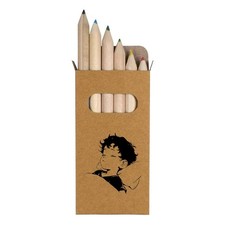 6 x 'Cute Boy Sleeping' Short 85mm Pencils / Coloured Pencil Set PE00083348