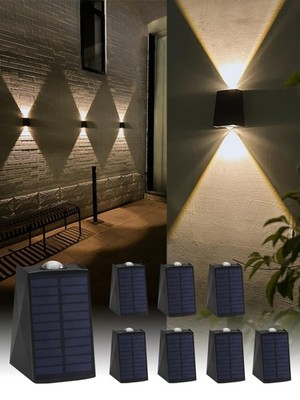Mrzxy Solar Wall Lights Up Down Waterproof Solar Lights Outdoor Dusk to Dawn ...