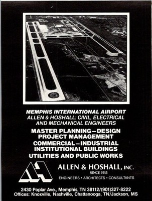 Allen & Hoshall Inc. Engineers & Architects 1985 Memphis TN Ad SAJ4-H4