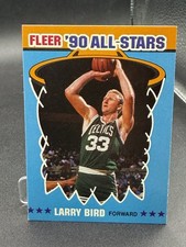 Fleer 1990-91 All-Stars Larry Bird #2 Boston Celtics NBA Basketball Card