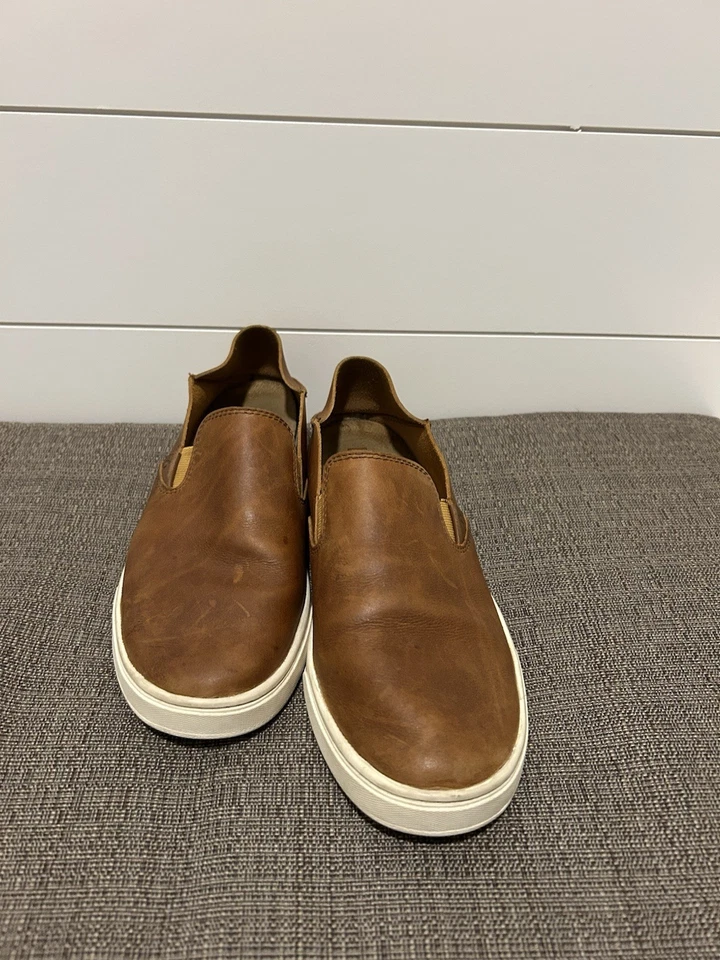 Olukai Pehuea Shoes Women’s Sz 8.5 Brown Leather Mesh SlipOn Lightweight Comfort - Image 2 of 4