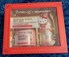THE CREME X HELLO KITTY Winter Glow Spa Set Peppermint Cocoa Aroma BATH CRYSTAL