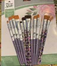 FolkArt One Stroke Acrylic Signature Paint Brush Set 13 Brushes Donna Dewberry 