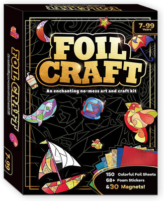 Yazhiji Foil Art Craft Kits for Kids Mermaid Mega Mess -Free Fun Activity Set fo