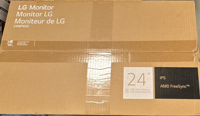 LG 24MP60G 24'' IPS Monitor 1080p 75Hz 5ms AMD FreeSync HDMI VGA Black