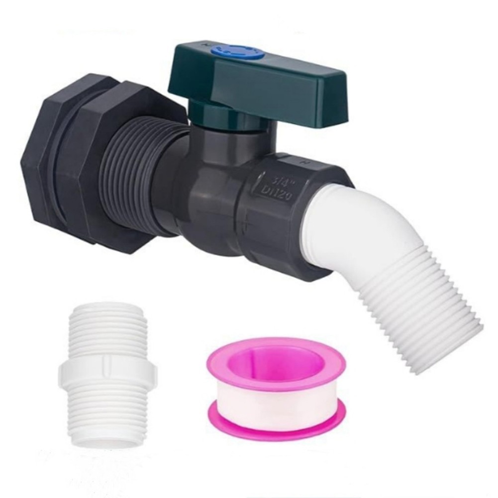 Kit de grifo de tanque de lluvia de PVC de 34 pulgadas para fácil recolección y dispensación de agua