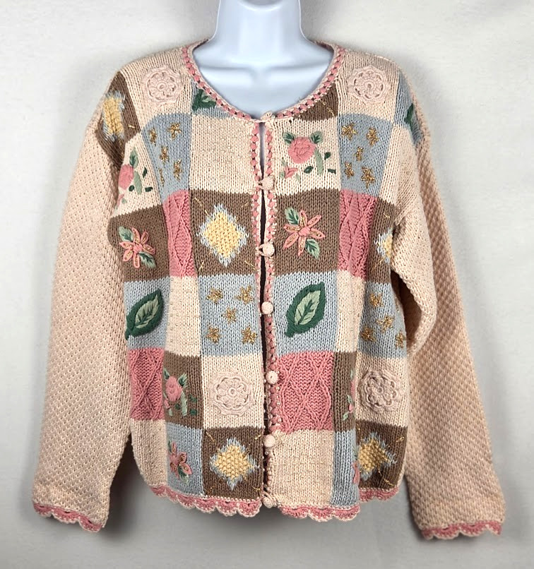 Vintage Extra Touch Petite Medium Patchwork Flora… - image 1