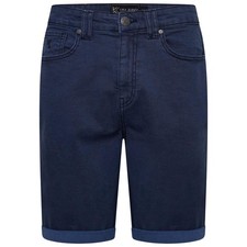 Kam Mens Shorts, Plus Size Big Tall Denim Wash Button Lightweight Stretch Shorts