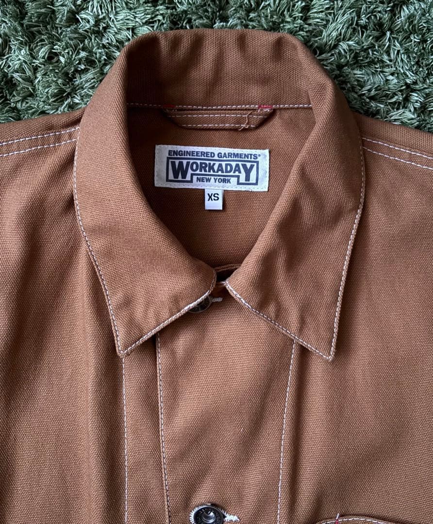 Engineered Garments Workaday Canvas Coverall XS B… - image 2