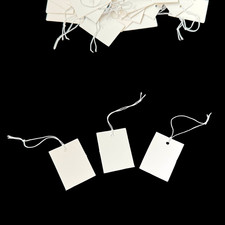 1000pcs Price tag 1.57 1.181inches Paper Tag for retail Elastic string Label