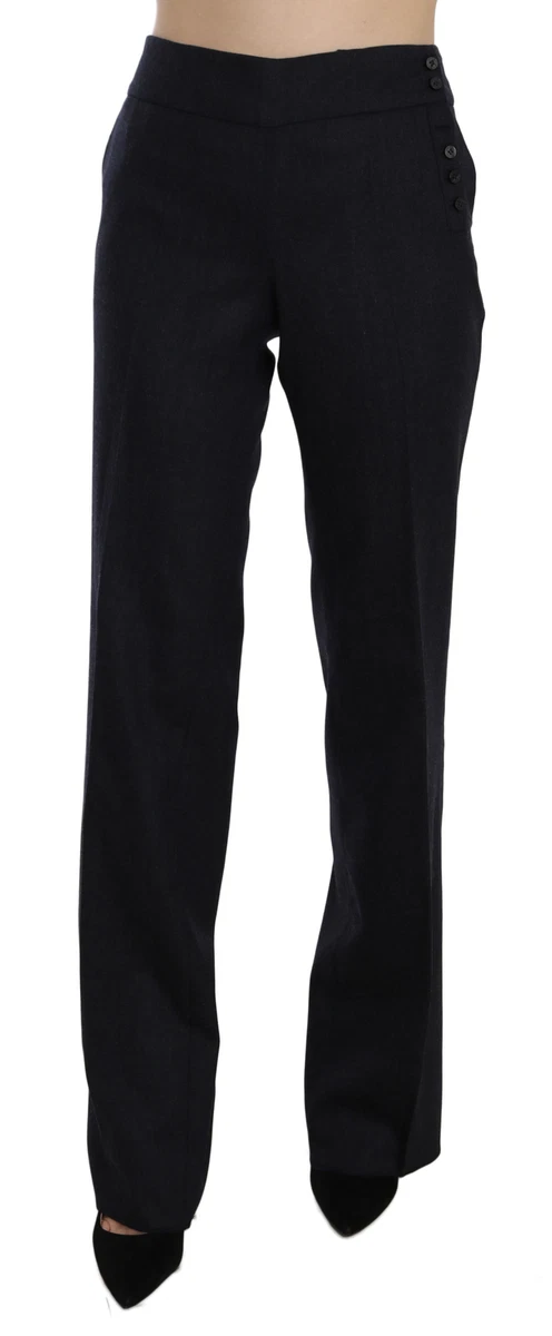 Pantalon C'N'C Costume National Femme - Laine Grise, Coupe Cropped, Pinces - Taille 26 (IT 40), Neuf
