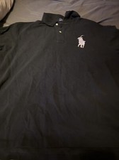 Polo Ralph Lauren Shirt Men's Size 2XB Black Big Pony 3 Short Sleeve Casual