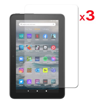 NOT SPECIFIED 3x CLEAR Screen Protector Covers for Amazon Fire 7" 12th Generation 2022 Tablet