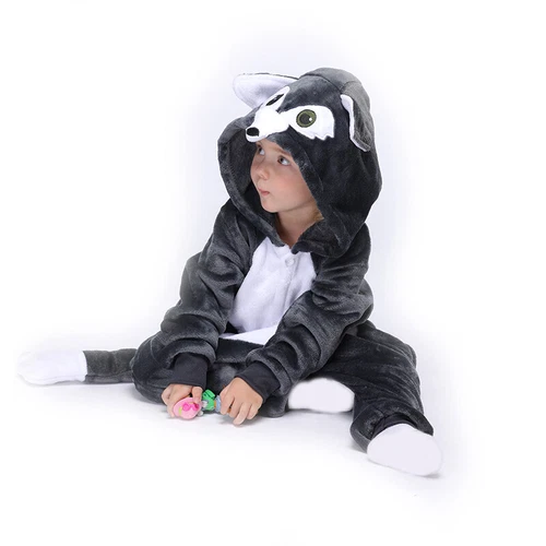 Kids boys Kigurumi Lion Dog One Pieces Jumpsuit girls Pyjamas set Birthday Party - Picture 13 of 14