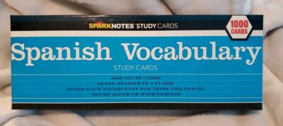 SPARKNOTES Study Cards SPANISH VOCABULARY 1000 flashcards
