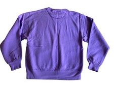 Vintage Lands End Sweatshirt Unisex Small Oversize Crewneck Purple Pullover, USA