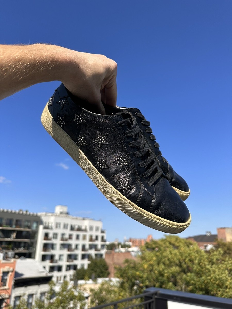 SL/06 SAINT LAURENT STAR STUDDED SNEAKER BLACK 46