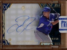 2015 TOPPS TRIBUTE FRAMED AUTOGRAPHS BLACK #TAJP JOC PEDERSON #6/50