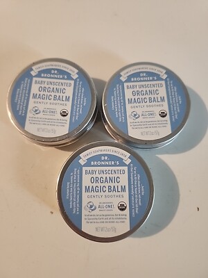 Lot Of 3 Dr. Bronner's - Organic Magic Balm, Hands Face Body, 2 oz EA.   Sealed