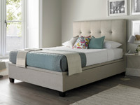 Ottoman Bed Frame in Fabric with Headboard Kaydian Walkworth | Underbed Storage