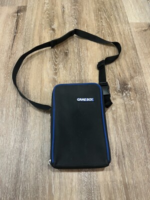 Nintendo Game Boy Carrying Case Black Blue Trim - Includes Tray And Foam piece