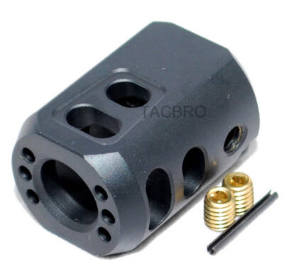 Black Anodized Aluminum 9/16x24 Muzzle Brake for .40