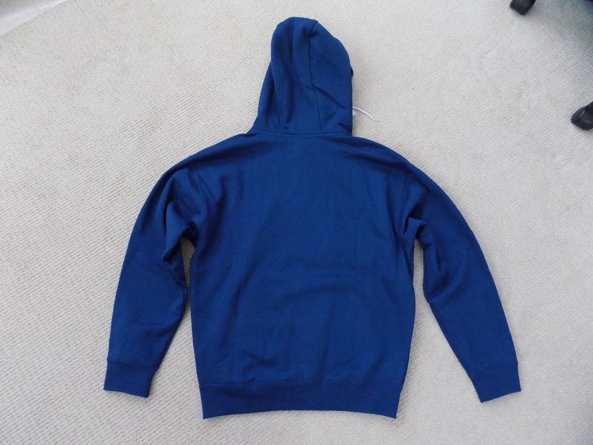 NEW MENS S SMALL NIKE SOLO SWOOSH FLEECE HOODIE JACKET BLUE WHITE CV0552 460  | eBay