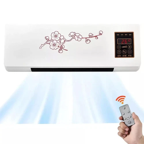Ventilador pequeño 2 en 1 1800 W portátil montado en la pared refrigeración y calentador doble uso interior - Imagen 10 de 20