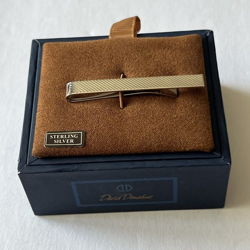 DAVID DONAHUE STERLING SILVER STRIPE TIE BAR NWT
