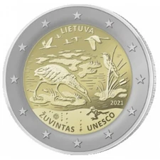 2021 Lithuania € 2 Euro Uncirculated UNC Coin - Biosphere Reserve Zuvintas