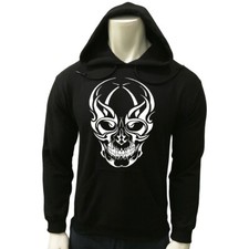 NWT DEATH SKULL DARK HORROR SCARY GOTHIC MEN'S HOODIE SWEATSHIRT SIZE S M L XL