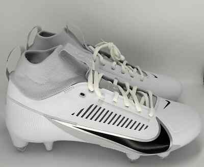 Nike Vapor Edge Pro 360 2 White Black Football Cleats Men Size 13 FJ7023-100