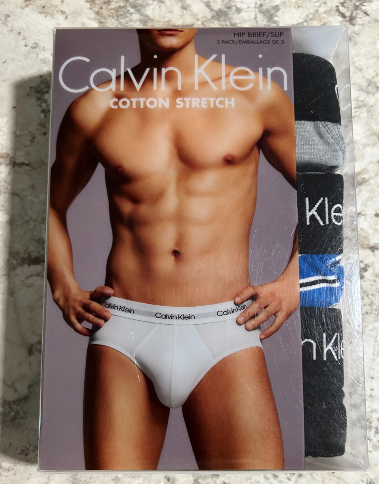 New in Box Calvin Klein 3 Pack Cotton Stretch Hip Brief Unde
