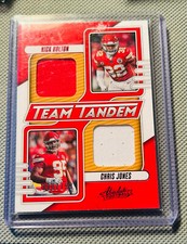 Nick Bolton/Chris Jones 2023 Panini Absolute Tandem Materials 34 Chiefs 110 /199