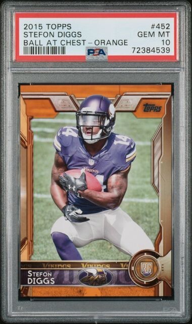 Stefon Diggs Topps #452 Ball at Chest-Orange