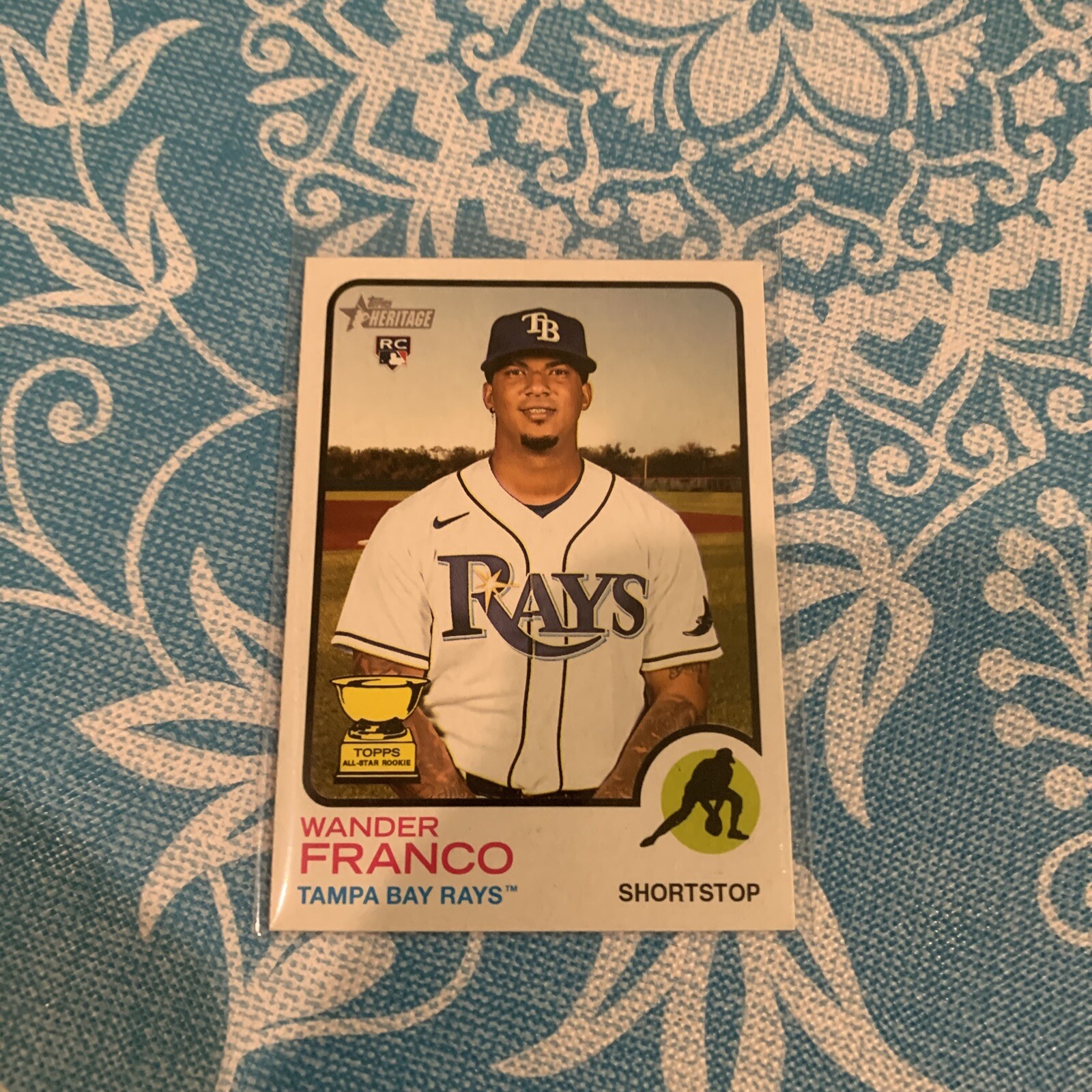 2022 Topps Heritage Wander Franco RC #347 card Rays