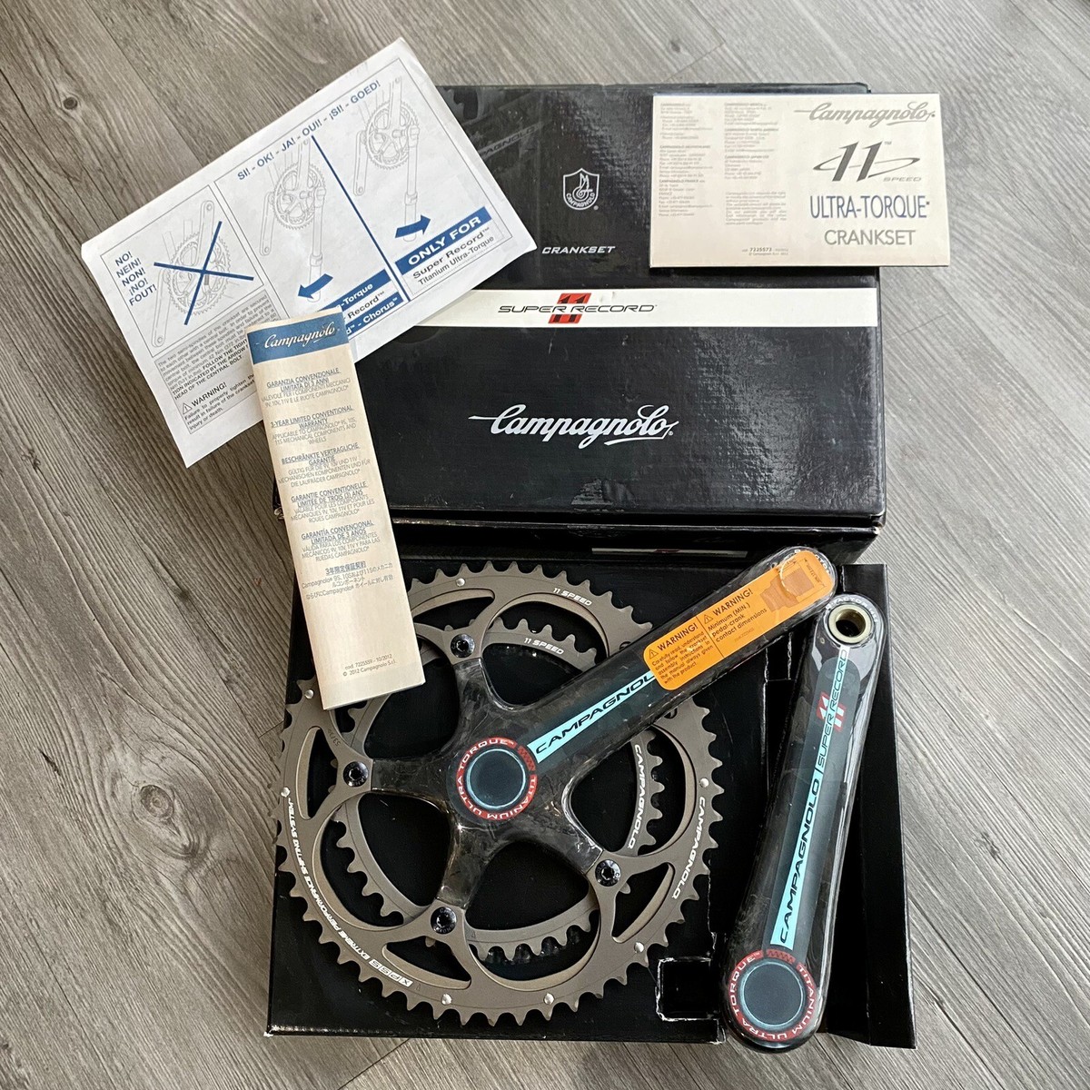 CAMPAGNOLO SUPER RECORD 11 TI TITANIUM CRANKSET 175mm 53-39T