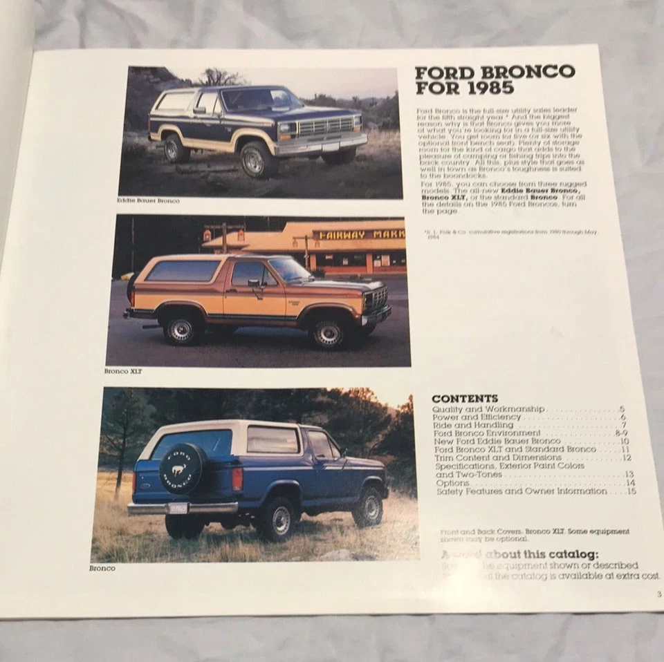 1985 Ford Bronco продажи брошюра - Изображение 2 из 4
