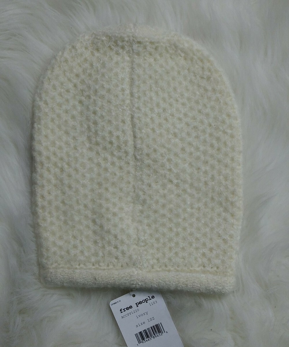 Free People acrylic knit hat. New FREE PEOPLE Ivory Dreamland Knit Beanie Hat One Size | eBay main image 4