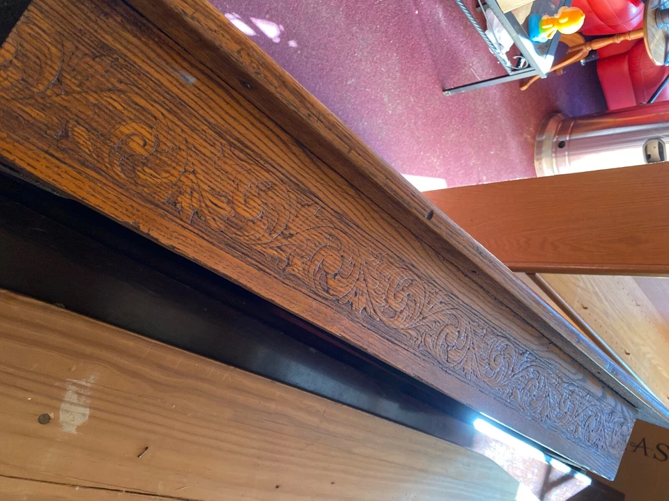 Antigua mesa de comedor de roble inglés hoja caída gateleg cebada torcida Foto 2 de 2