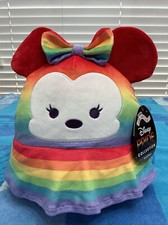 Squishmallow Disney Minnie Mouse Rainbow Plush Pride 10" Pillow