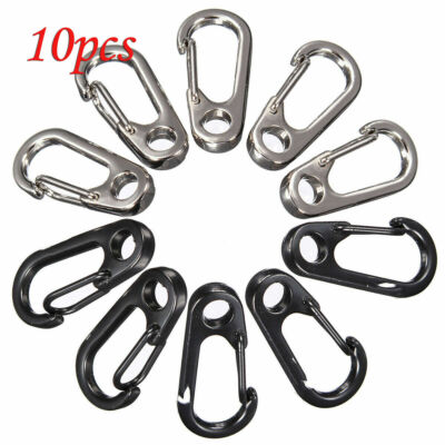 10Stk mini Karabiner Haken Karabinerhaken klein Schlüssel Anhänger Schnapp DE.