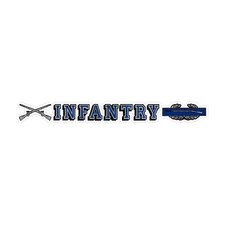 Infantry Army Window Strip Bumper Sticker Military Vinyl Soldier Decal 5"