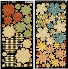 *RETIRED* Graphic45 FRENCH COUNTRY FLOWERS scrapbooking DIE-CUTS